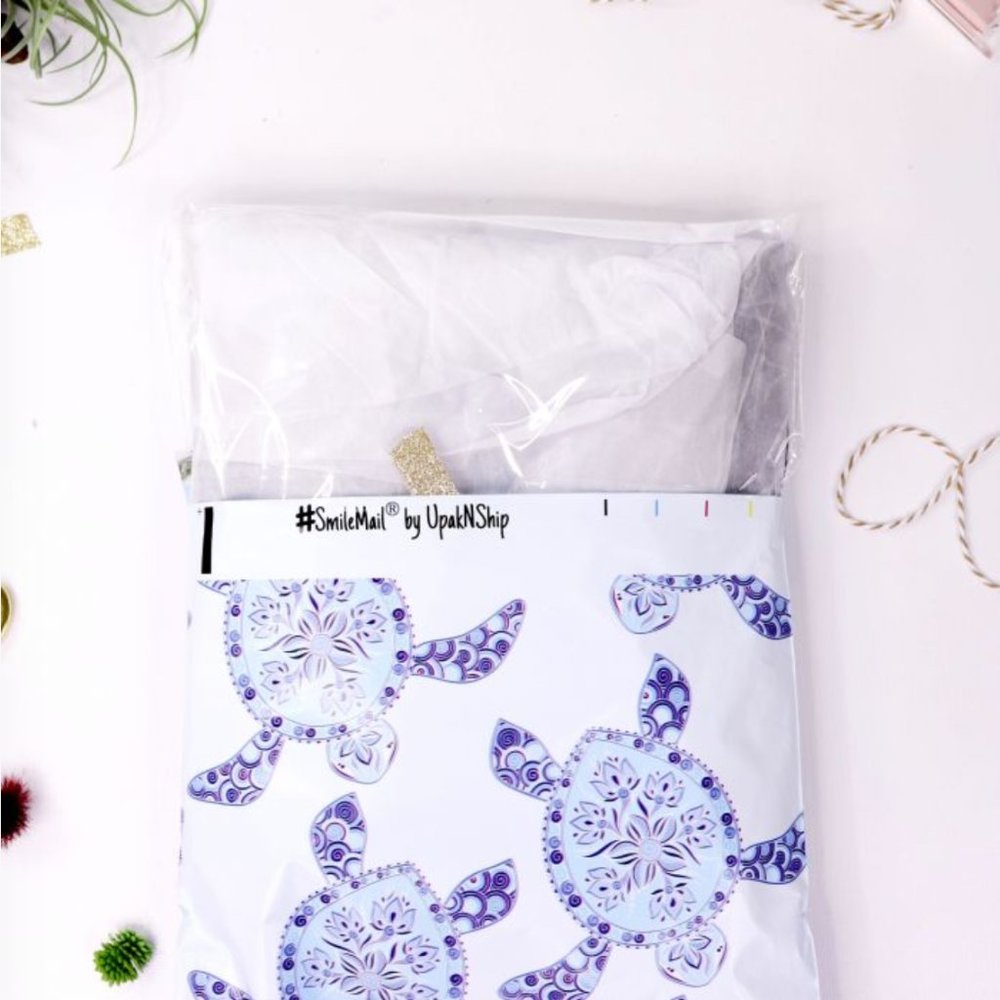 50 10x13 Blue Turtle Poly Mailers PRICE IS FIRM - Picture 2 of 2